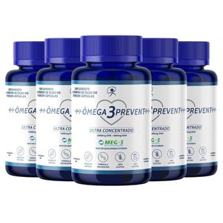 Ômega 3 Prevent Ultra Concentrado 1280 Epa Dha 5 Frascos Sabor N/D