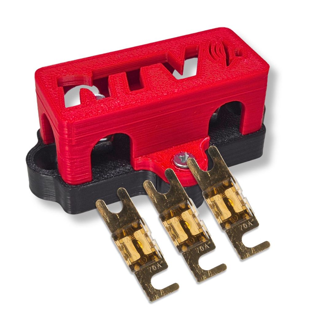 KIT PORTA FUSIVEL MINI MIDI COM 3 FUSIVEIS 70A VEICULAR