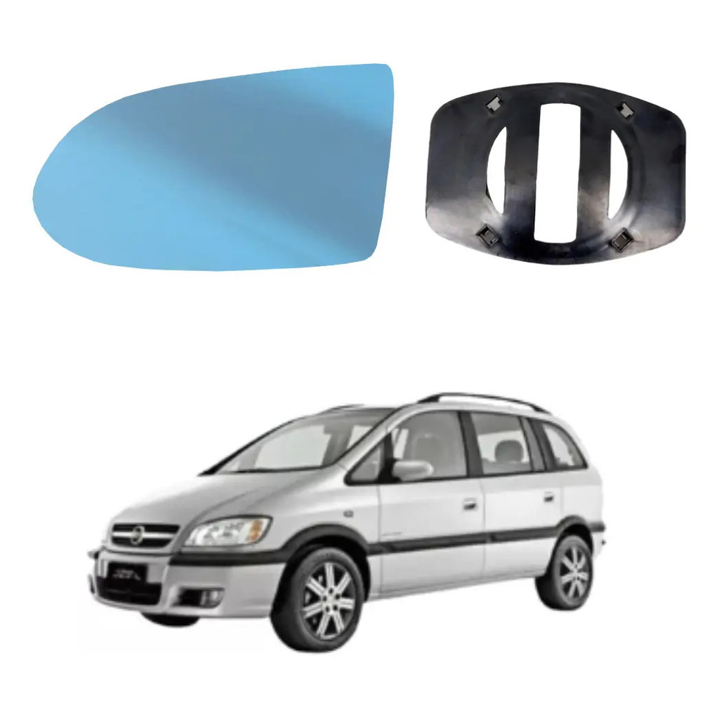 Lente Azul + Base Retrovisor Zafira 01/ 12 - Lado Esquerdo