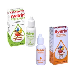 Avitrin Reprodução P/ Pássaros e Avitrin Complexo Vitamínico