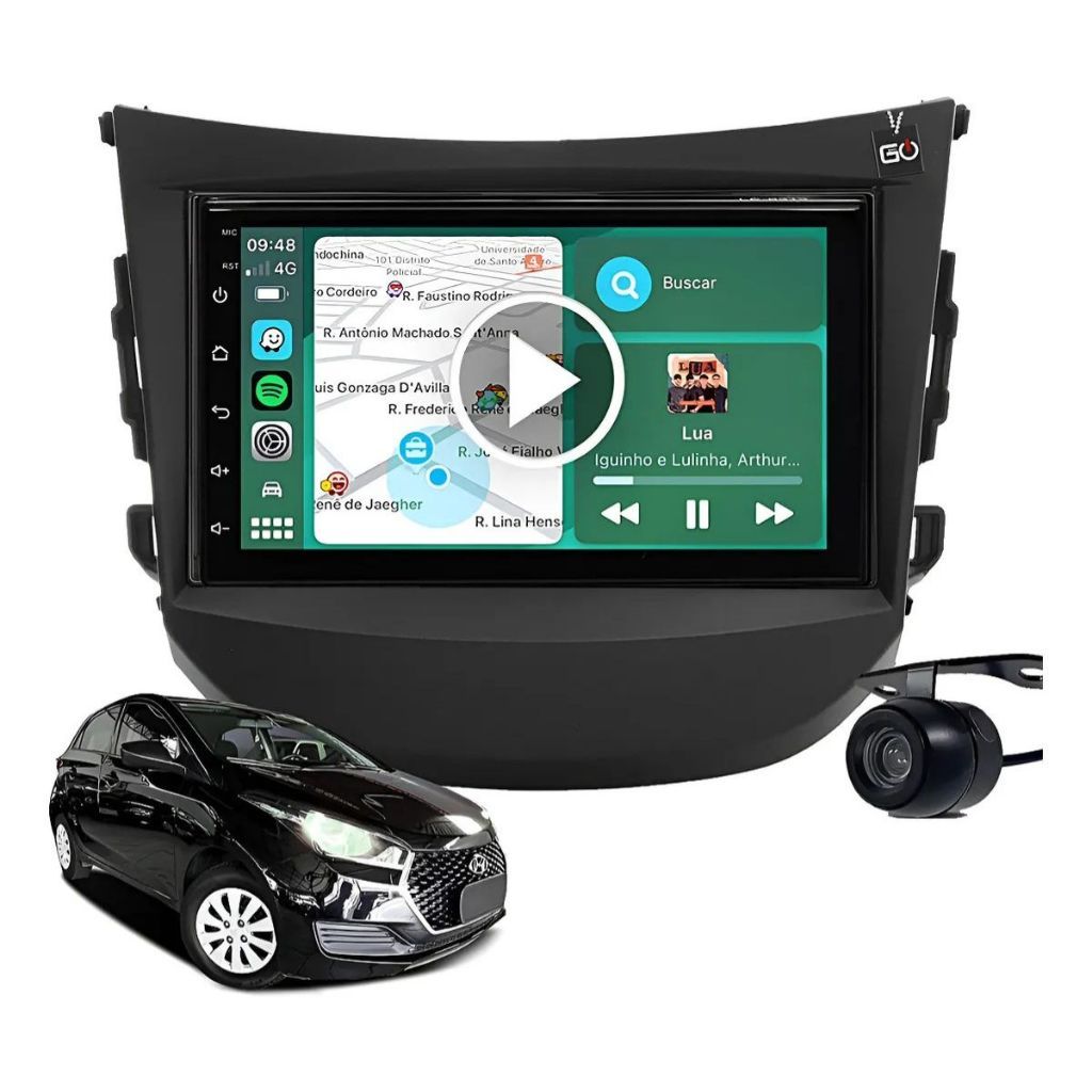 Central Multimídia Genko MP10 Carplay Sem Fio Hyundai HB20 HB20s HB20x