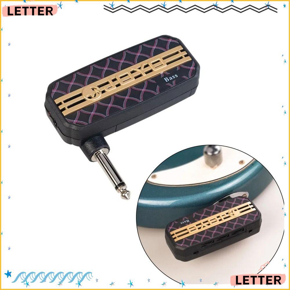 Amplificador De Baixo Carta , Mini Fone De Ouvido De 3.5mm , Dispositivo Auxiliar De Efeito De Guitarra Elétrica CD MP3