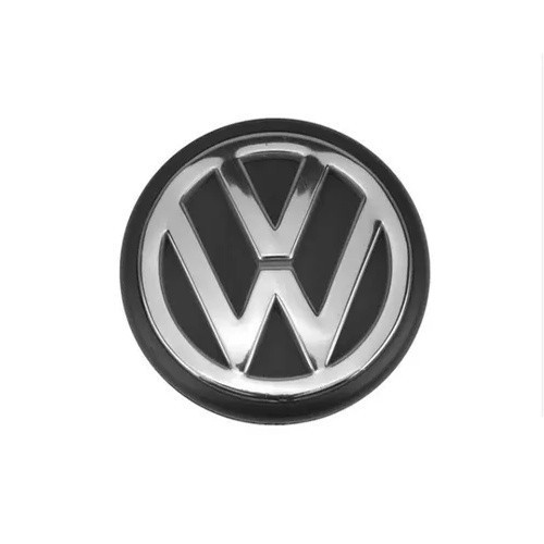 Emblema Logo Fundo Preto Do Porta Mala Vw Gol Star 91/95 Cromado