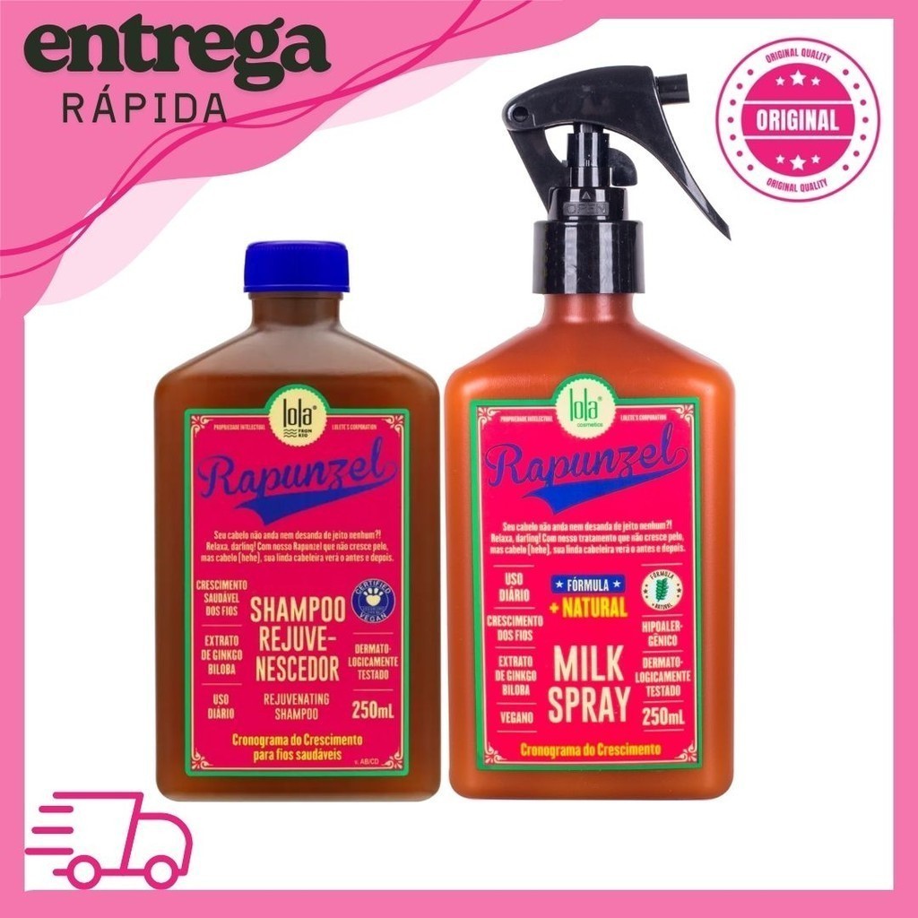 Lola Cosmetics - Rapunzel Kit Shampoo 250ml + Milk Spray 250ml