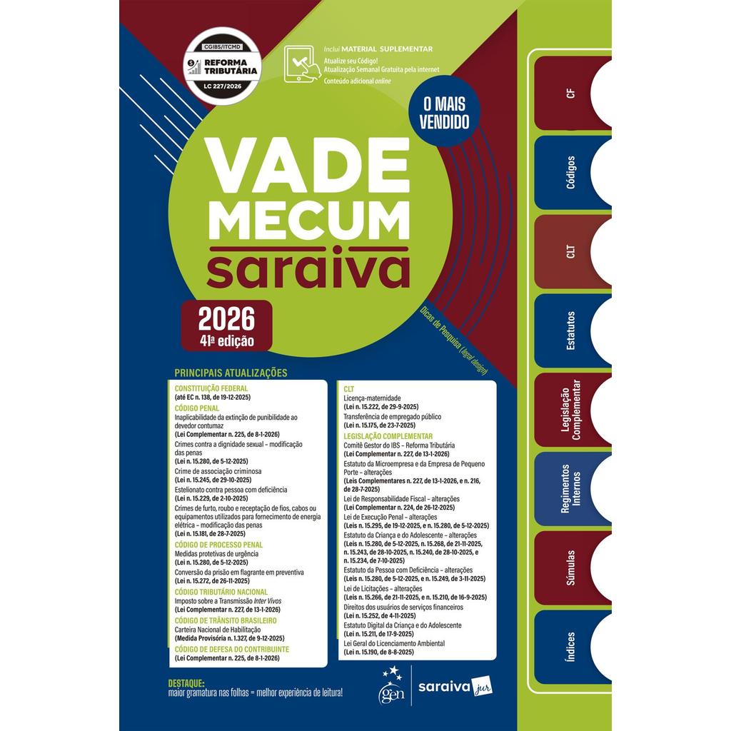 Vade Mecum Saraiva Tradicional - 41ª Edição 2026