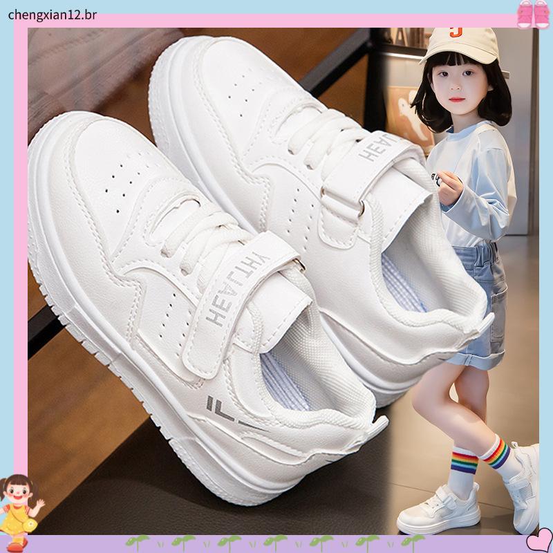 tênis infantil masculino kit tênis infantil masculino Sapatos brancos pequenos de couro genuíno para meninos primavera