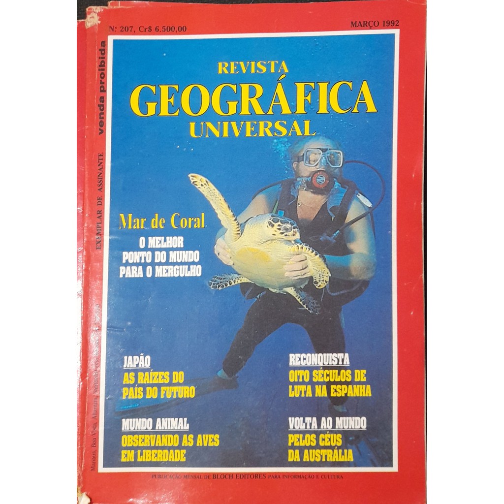 Revista Geográfica Universal nº 207 Março 1992 de Bloch 8000705