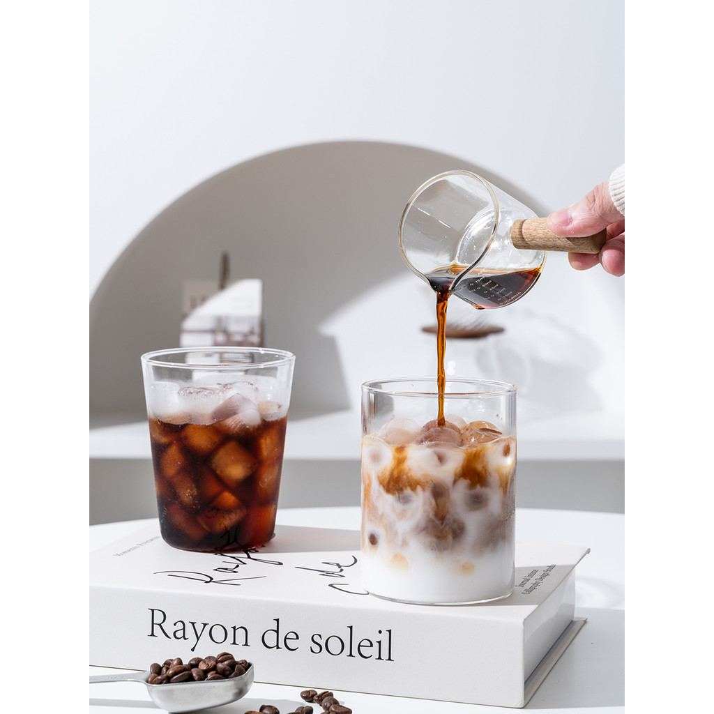 Copo de suco doméstico de vidro copo de bebida transparente de alto valor copo de água xícara de chá café leite café da