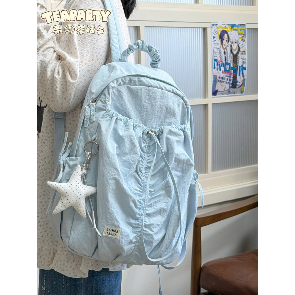 Estilo coreano mochila estudante universitário Commuter nicho grande capacidade mochila estudante classe luz lazer mochi