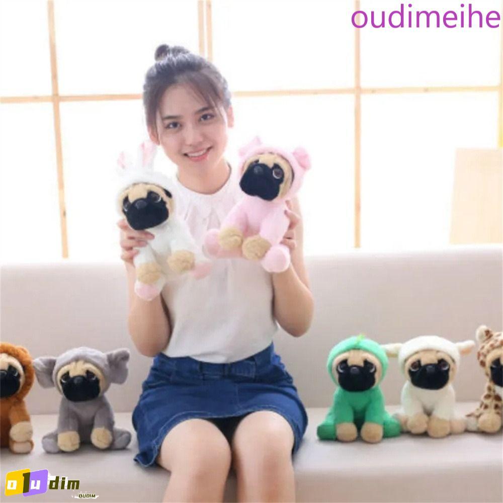 OUDIMEIHE Cão Sharpei Recheado , Bichos De Pelúcia Coelho Elefante Pug Brinquedos , Simulação