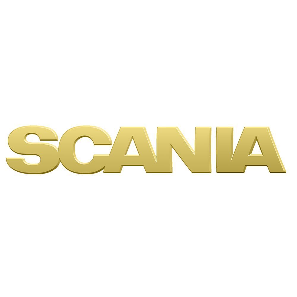 Capa Emblema Grade Scania S4 Original Dourado Inox