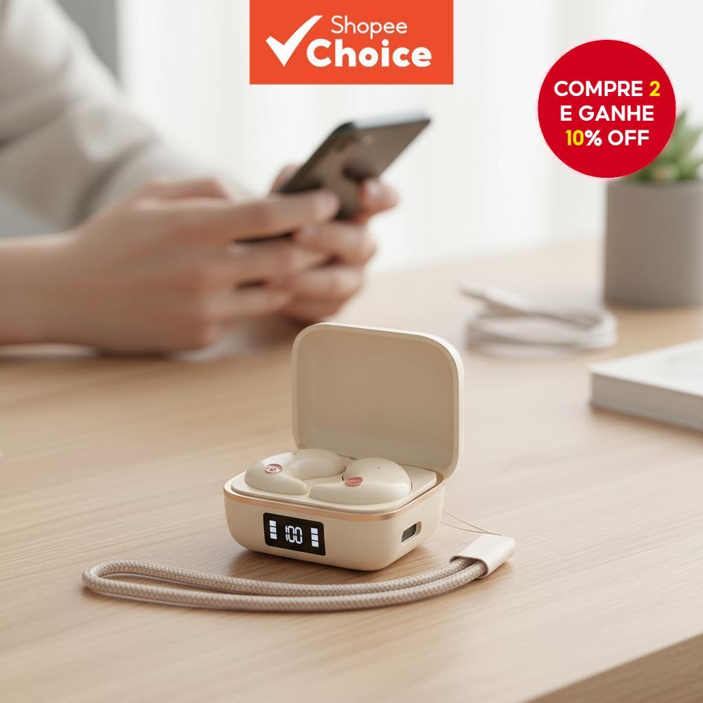  SENBENBAO X55 PRO, som estéreo HiFi, à prova d'água IPX5, controle por toque, fones de ouvido com cancelamento de ruído