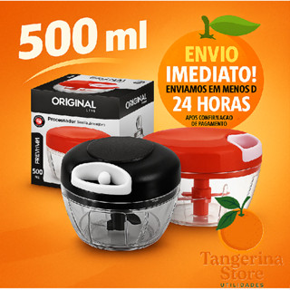 Triturador de Alho Manual 500ml Processador de Alimentos 3 Laminas Cozinha em Oferta na Shopee