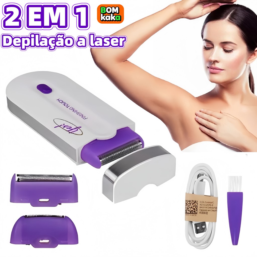 Depilador a Laser por Indução Recarregável USB – Facial e Corporal para Ambos os Gêneros | Portátil