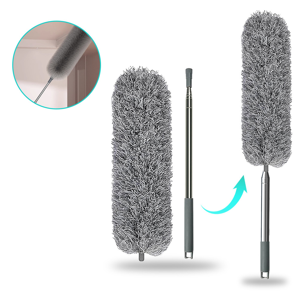 Espanador Telescópico 2,8m | Fibra Microfibra | Alcance Alto | Para Ventilador de Teto e Cantos