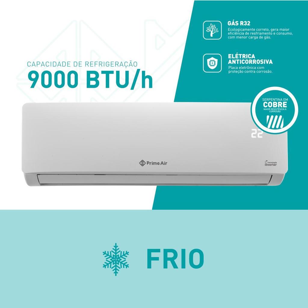 Detalhes do Ar-Condicionado Prime Air Inverter 9000BTUs Frio 9FC