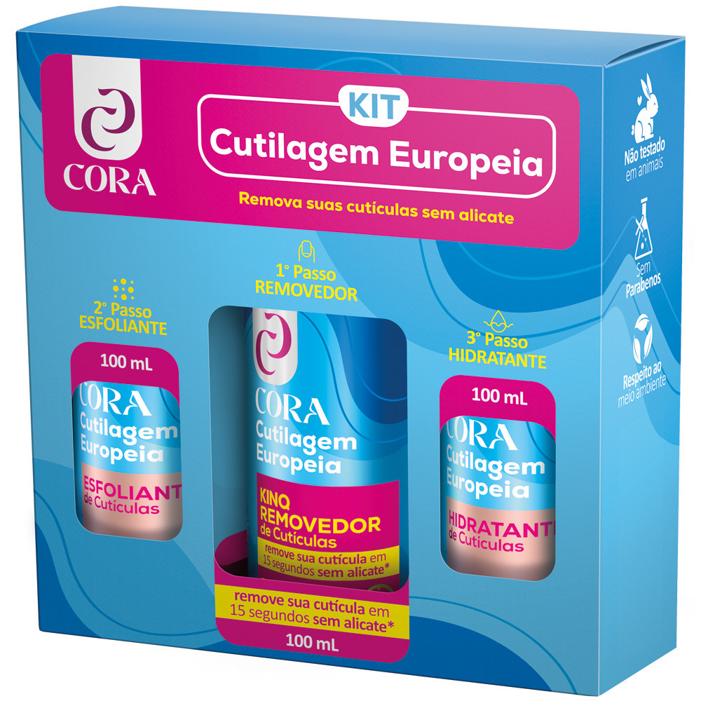 Kit Cutilagem Europeia Cora Gel, Cravo e Karité em Oferta na Shopee