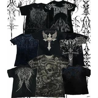 Y2K Retro Hip-Hop Tendência Padrão Impressão Camiseta Masculina Rua Americana Harajuku Moda Solta Casal Camisa De Manga em Oferta na Shopee