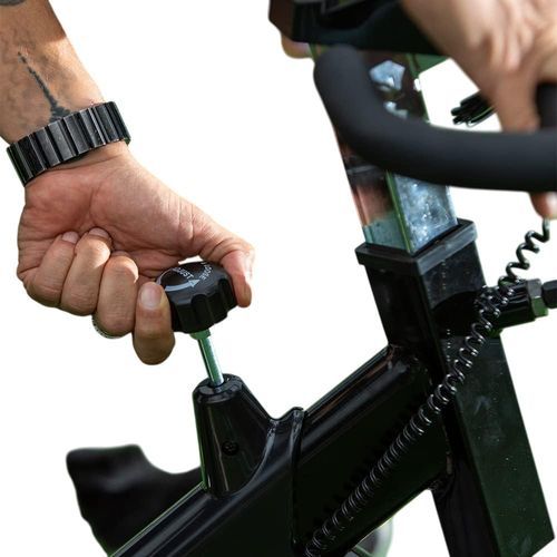 Bicicleta Ergométrica Residencial Spinning Pro Com Freio Mecânico - Preto e Azul