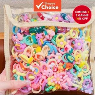 Elásticos de cabelo inspirados na Coreia para crianças, lindas e confortáveis para meninas pequenas em Oferta na Shopee