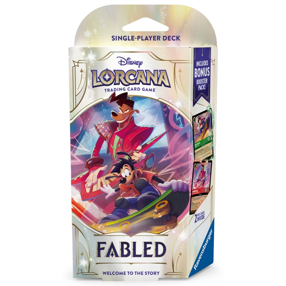 STARTER DECK DISNEY LORCANA SET 9 FABLED MAX GOOF POWERLINE CARTAS BARALHO INGLÊS TCG JOGO CARD em Oferta na Shopee