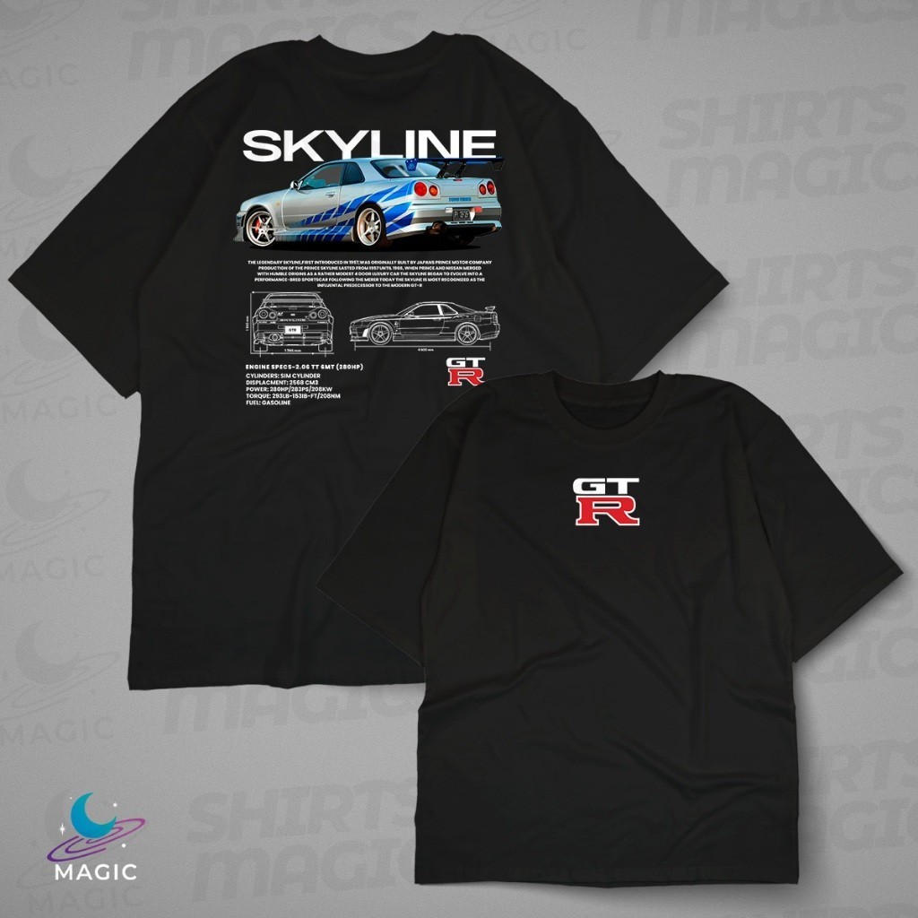 Camiseta Básica Skyline GTR Bryan O'conner 100% algodão Lançamento Envio Em Até 4 Horas Envio Relâmpago