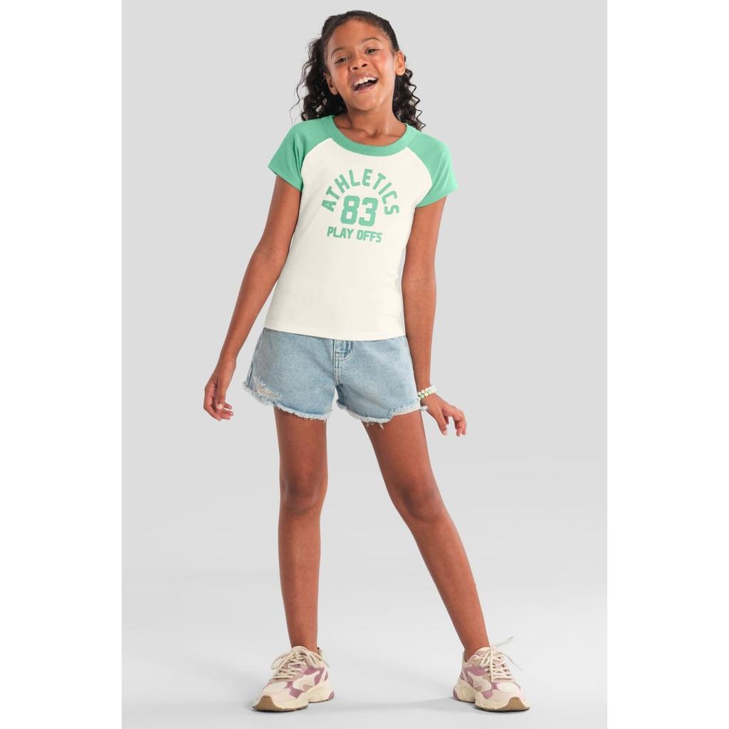 Shorts jeans infantil menina Brandili -Azul em Oferta na Shopee