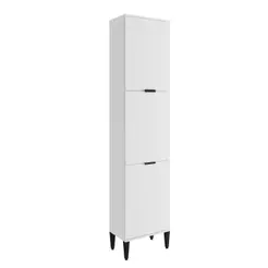 Paneleiro Miami 3 Portas 5 Prateleiras Carraro Branco