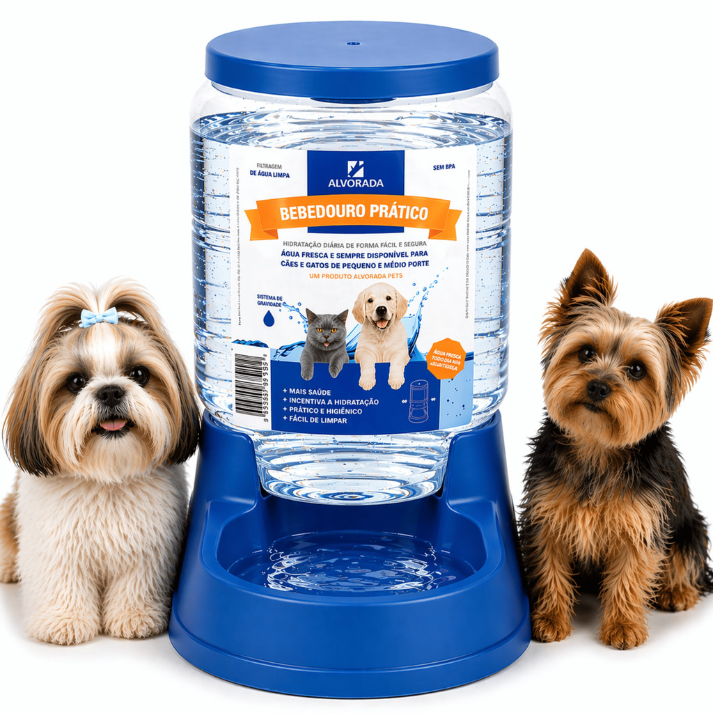 Bebedouro Automático Pet 3 Litros Cães Gatos Água Prático