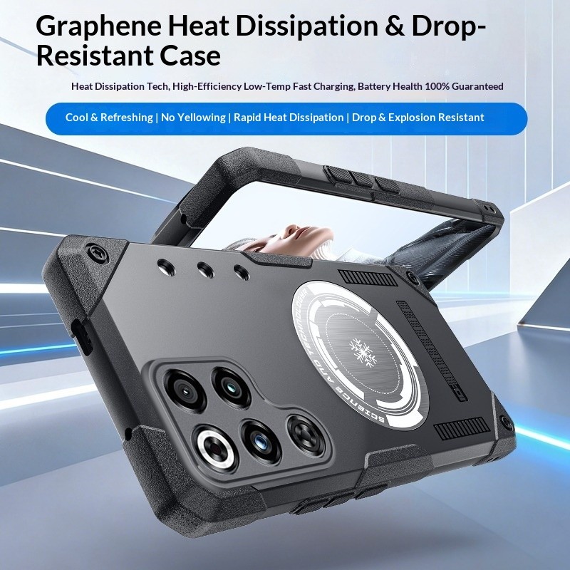 Capa De Telefone Com Dissipação De Calor De Liga De Alumínio Para Redmagic 11 AIR 11 10 9 Pro Plus Protetora Magnética M