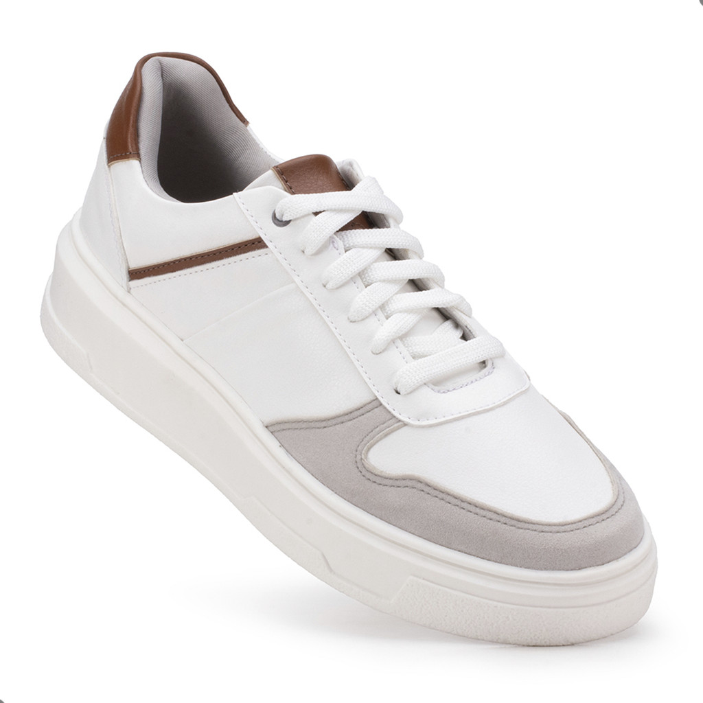 Tênis Masculino Casual Couro Skatista Leve Urbano Social Confortável Estilo