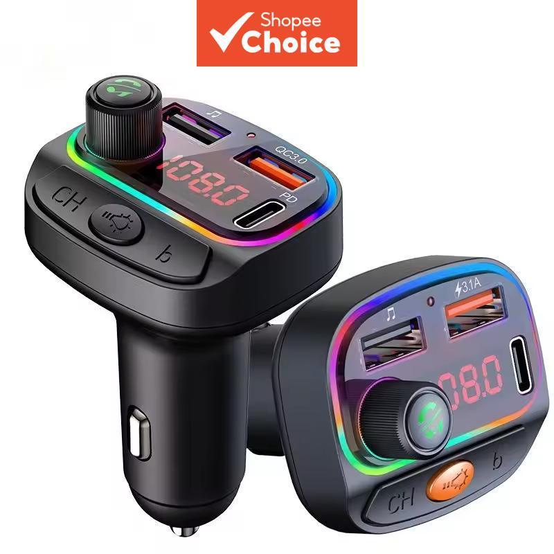Transmissor FM Bluetooth 5.3 para Carro com Carregador Rápido USB PD – Acessórios Eletrônicos