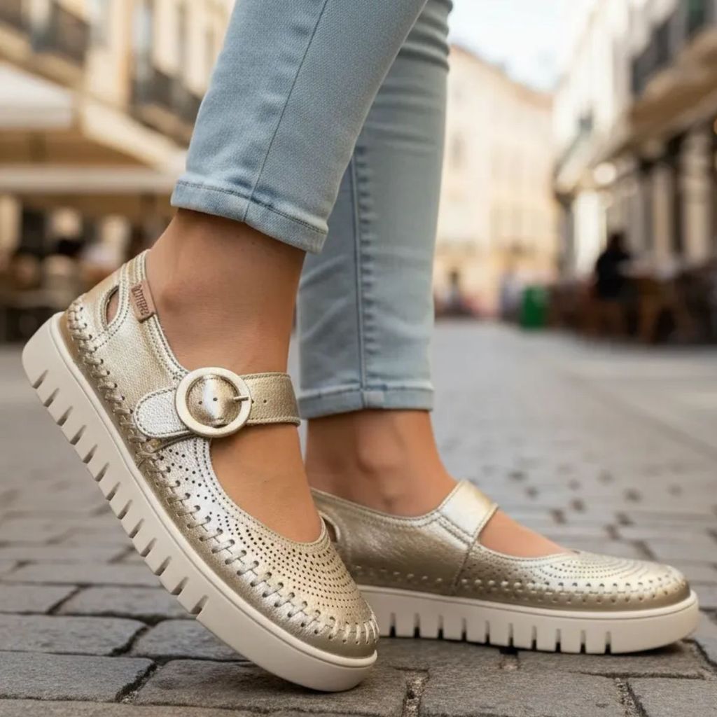 Sapato Boneca Sapatilha Couro Bottero Perfuros Moda Casual tenis feminino sapatenis