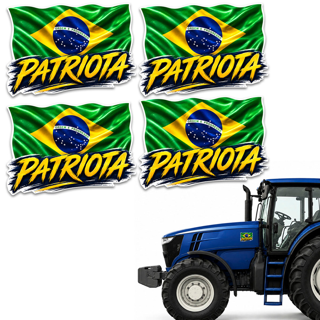 Kit Adesivos Bandeira Do Brasil Patriota Moto Carro Caminhão