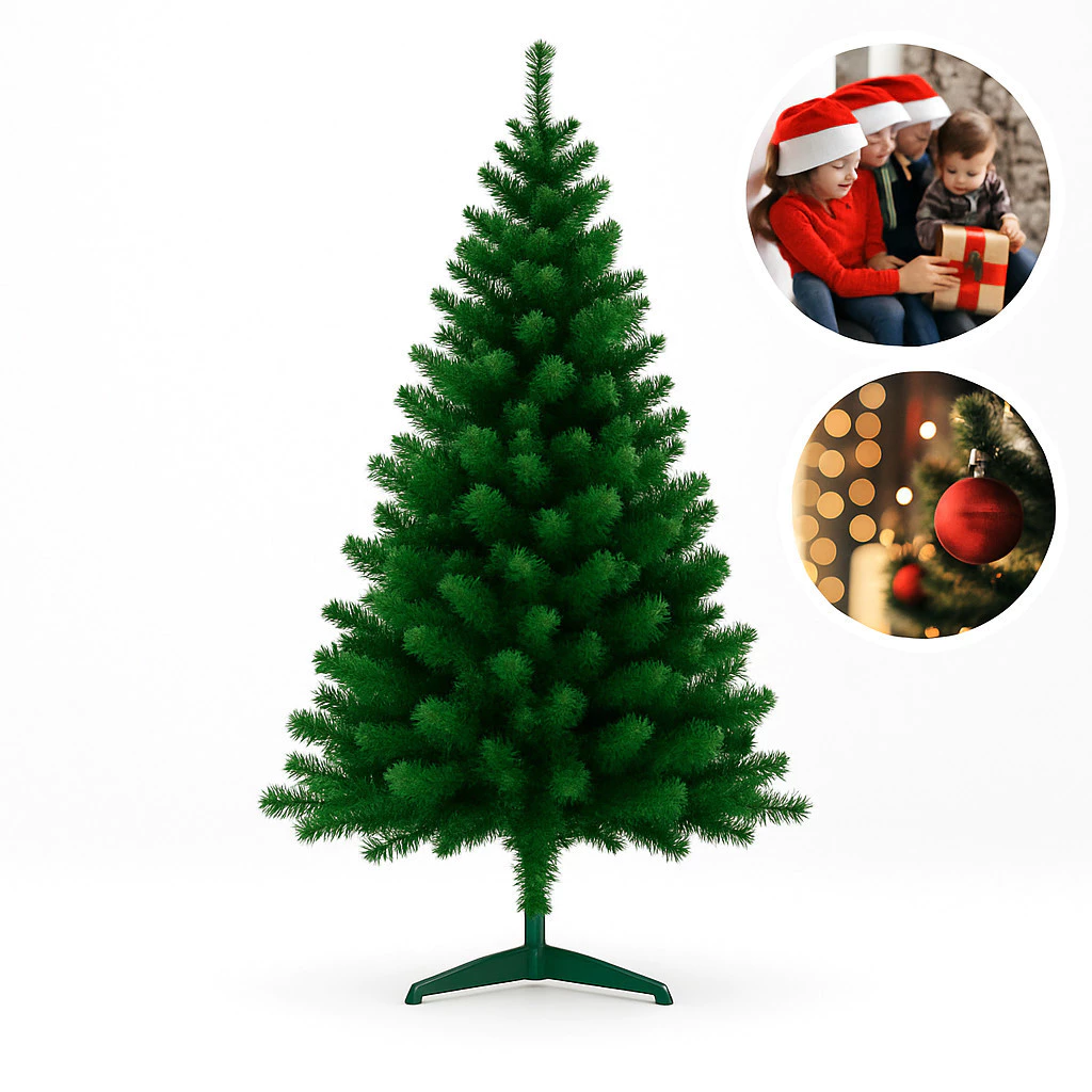 Arvore De Natal 1,50m 240 Galhos Verdes Média - Montagem Facil — imagem 1