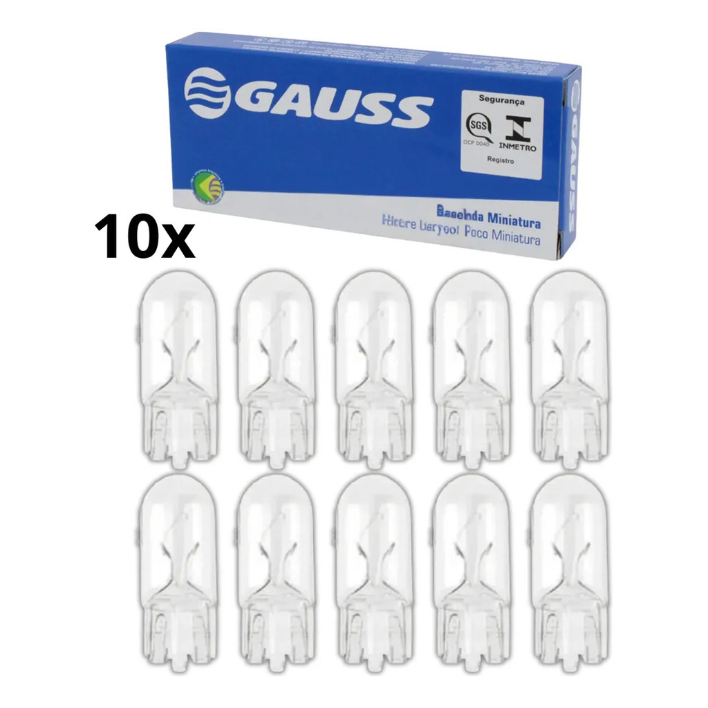 Kit 10 Lâmpadas 24v 5w GL2825B Gauss
