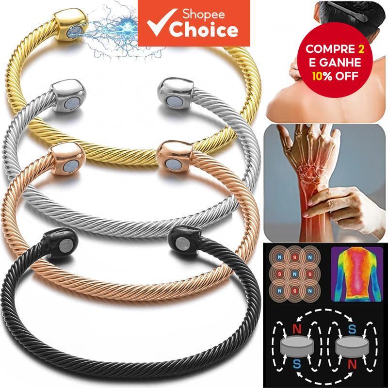 Pulseira De Torção Magnética Vintage Aberta Manguito Joias Minimalistas Para Mulheres em Oferta na Shopee