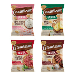 Snack Crocantissimo Salgadinhos Kit Férias escolares peito peru, salaminho, misto e churrasco