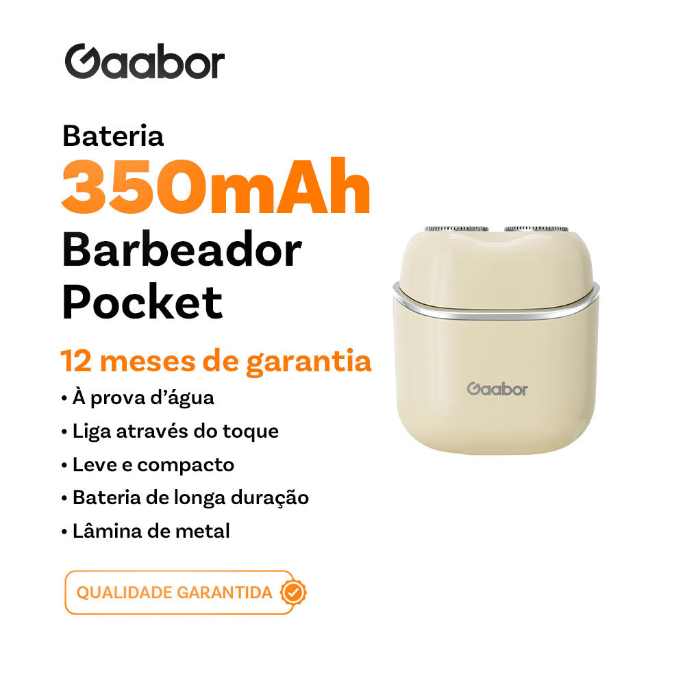 Gaabor Aparador de Barba Masculino A Prova Dagua Recarregavel Type C ER T01 em Oferta na Shopee