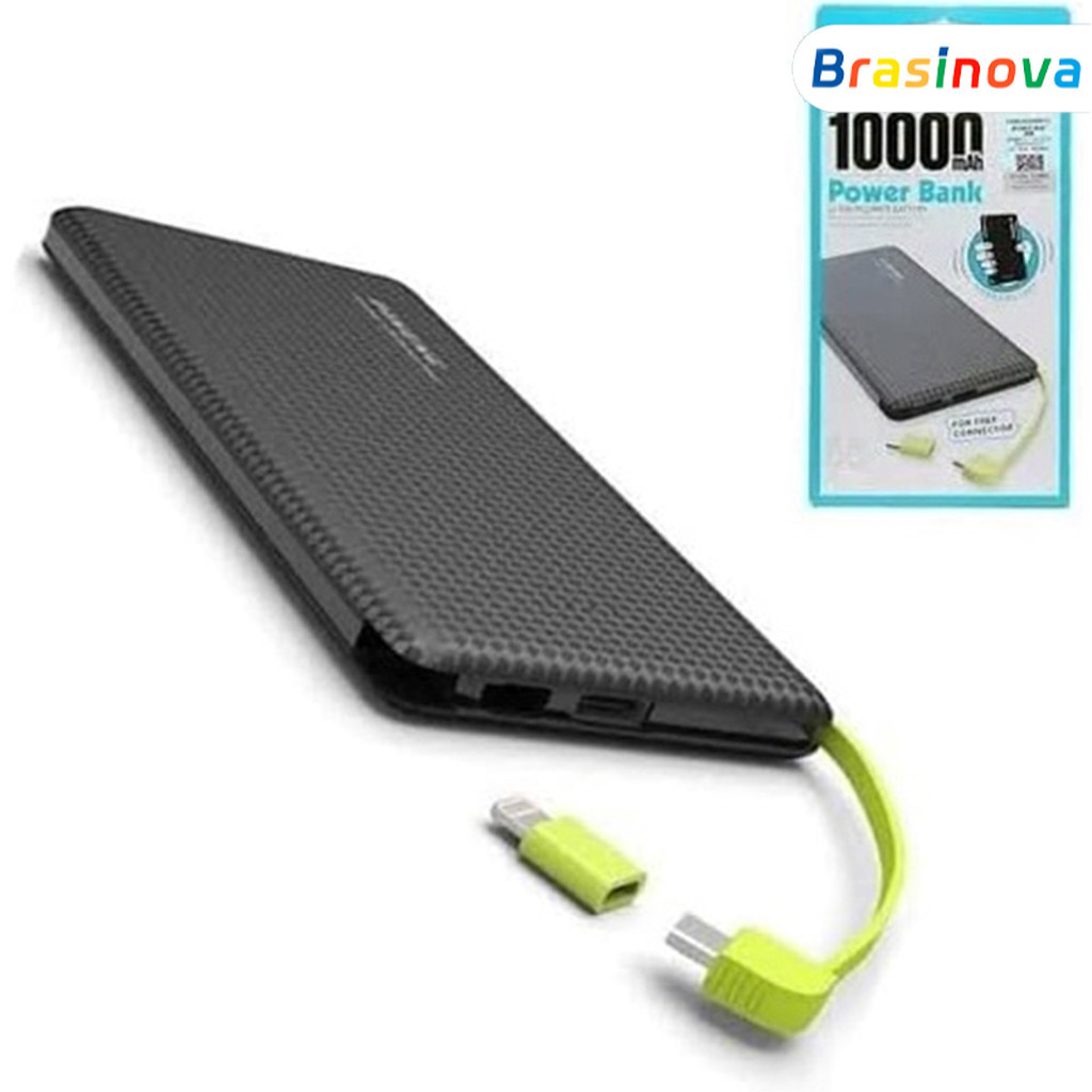 Carregador portátil Pinneng Power Bank 10.000mAh com adaptador, adequado para iPhone e Android (V8) em Oferta na Shopee