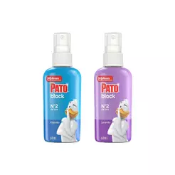 Kit 2 Odorizadores Sanitários Líquido Pato Block Lavanda + Algodão 60ml Spray