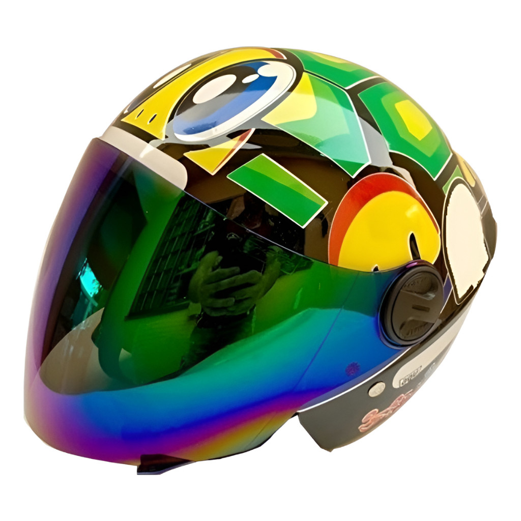 Capacete Personalizado Tartaruga Turtle 46 Viseira Camaleão em Oferta na Shopee
