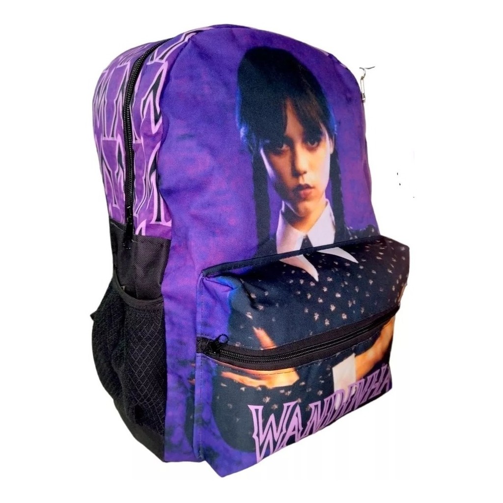 Mochila Wandinha Addams Escolar Infantil Faculdade Juvenil