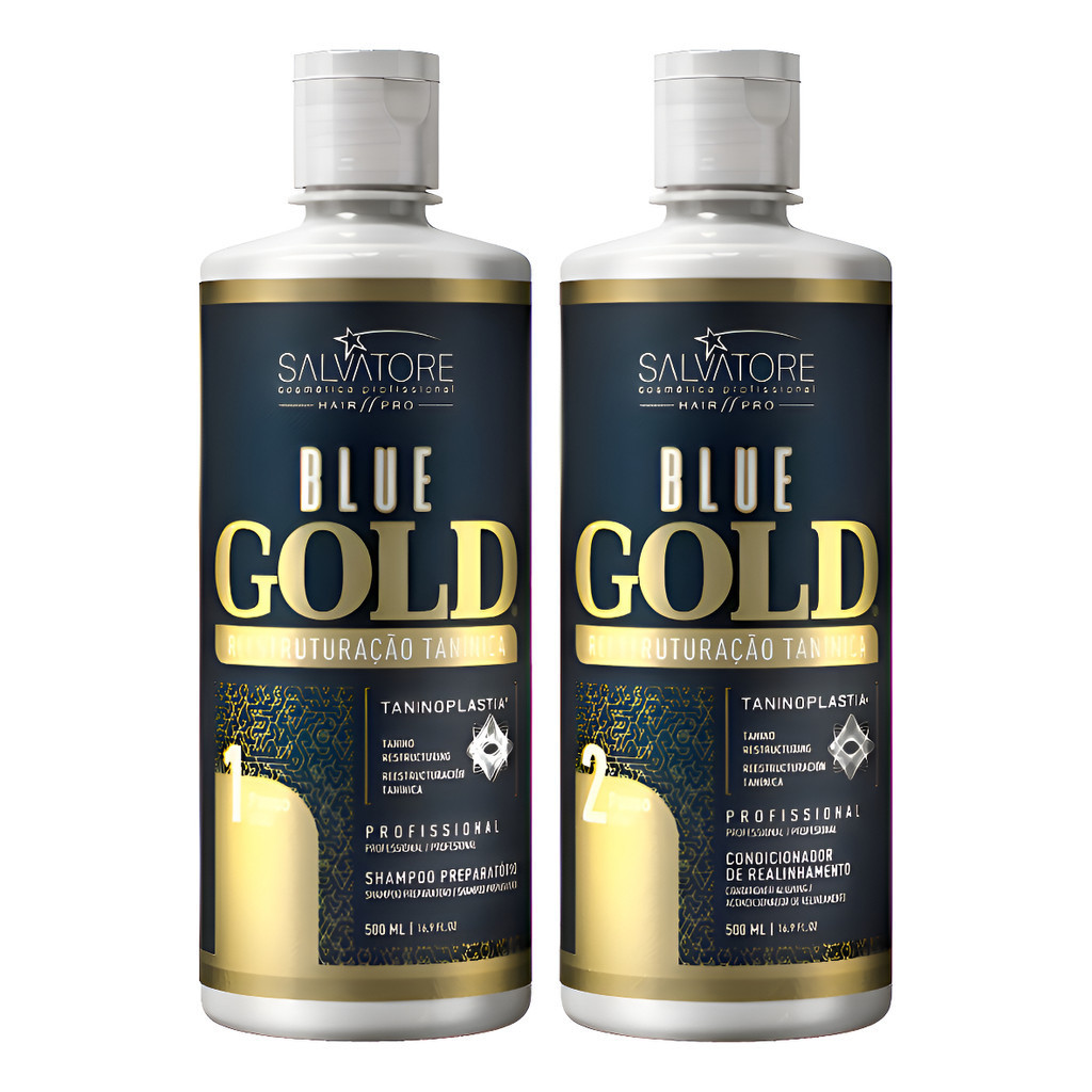 Blue Gold 500ml Passo 1 E 2 - Salvatore Cosmeticos