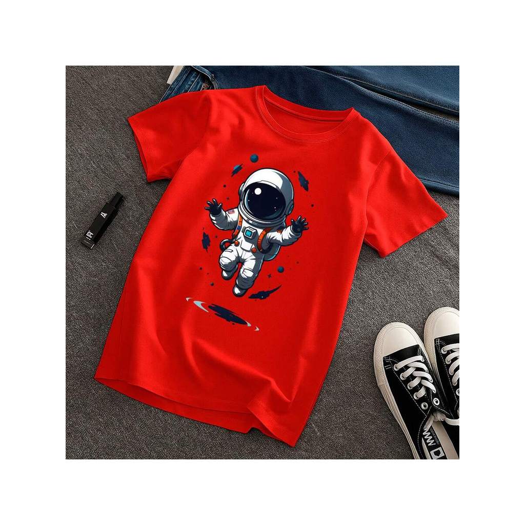 Camiseta Astronauta 100% Algodão Kids Menino Meninos 30.1 - T-shirt Masculina Crianças Pré-Adolescentes Infantil