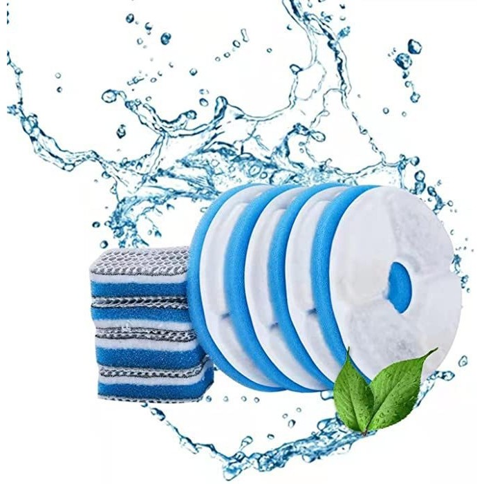4PCS Refil Filtro de fonte de água para Animais de Estimação Removíveis Reutilizável de Carbono bebedouro