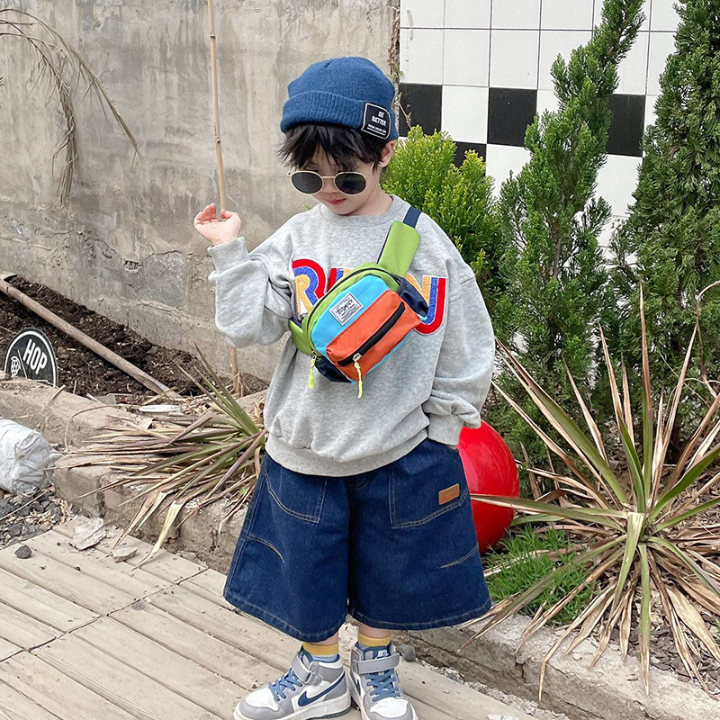 Crianças moda saco de peito menino viagem ao ar livre moda mensageiro saco 2024 novo estilo menina bebê bolsa ombro