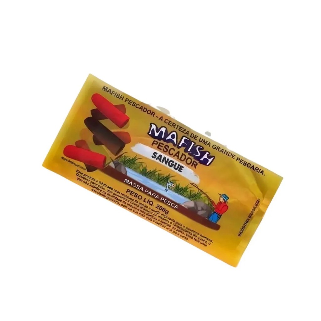 KIT MASSA PARA PESCA MAFISH PESCADOR SANGUE 200G
