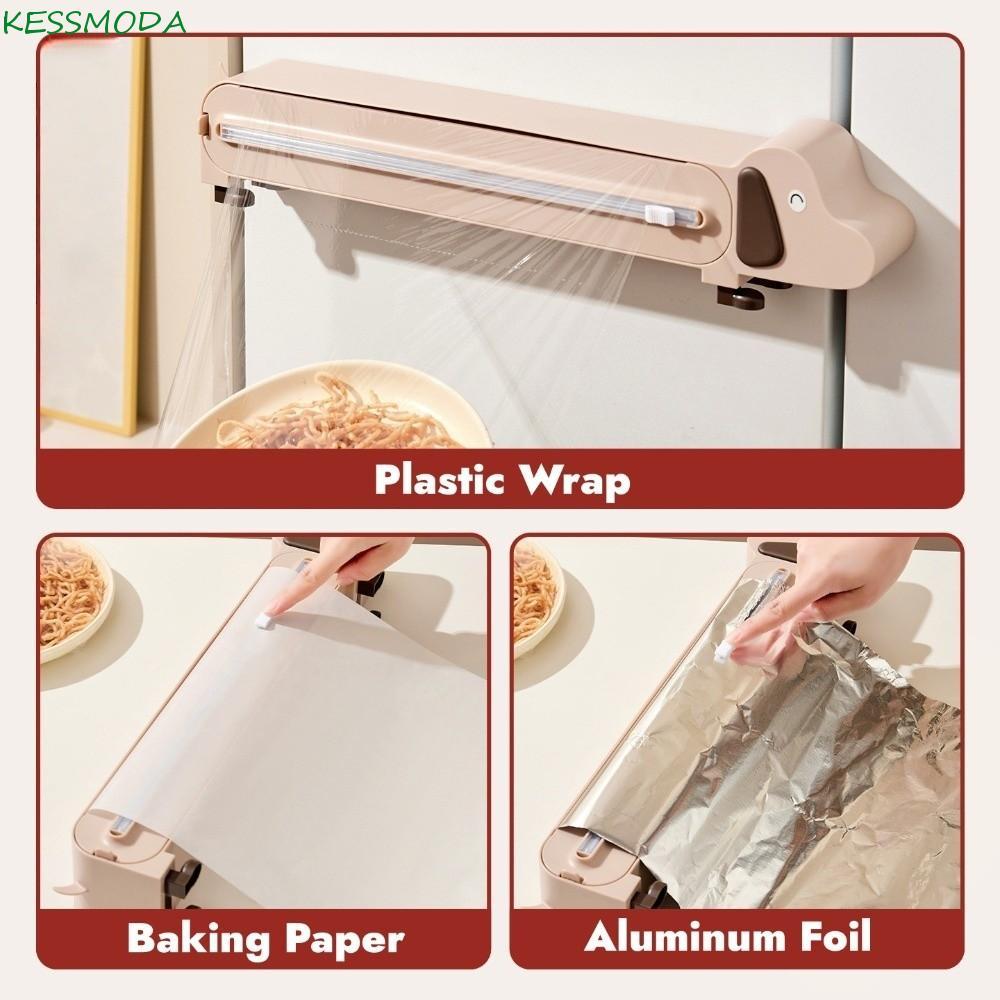 Distribuidor De Filme Para Alimentos Kesselmanmoda , Dispensador De Plástico Recarregável , Cortador Extensível Caixa De
