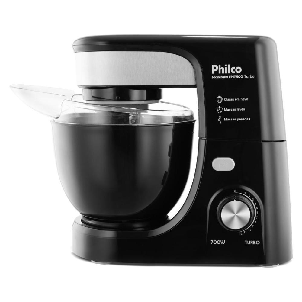 Batedeira Planetária 700W Philco PHP500P 12 Velocidades Turbo Preta